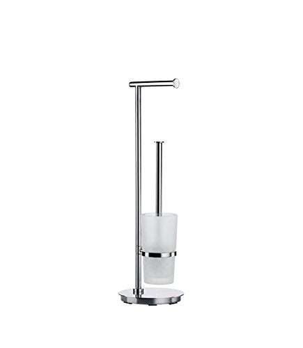 OUTLINE LITE TOILET ROLL HOLDER/TOILET BRUSH STAINLESS STEEL POLISHED