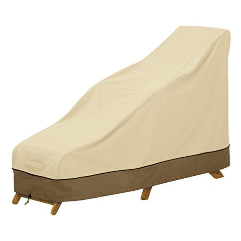 Classic Accessories Veranda Water-Resistant 65 Inch Steamer Patio Chaise/Deck Chair Cover, Chaise Lounge Covers Outdoor