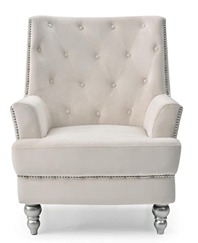 Pamona Ivory Upholstered Accent Chair