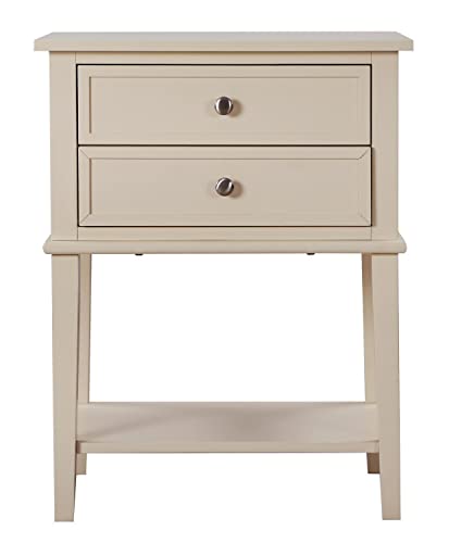 Newton 2-Drawer Beige Nightstand (28 in. H x 16 in. W x 22 in. D)
