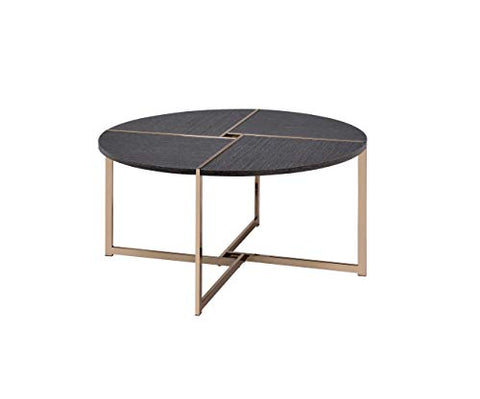 Acme Furniture Bromia Coffee Table, Black &amp; Champagne