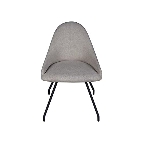 Ouuuhlala Ice Harmony Ivory Upholstery Dining Chair with Round Legs (Set of 2)