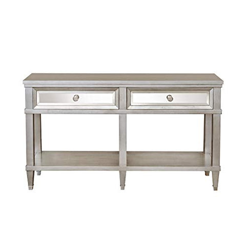 Two Drawer Mirrored Front Entryway Console
