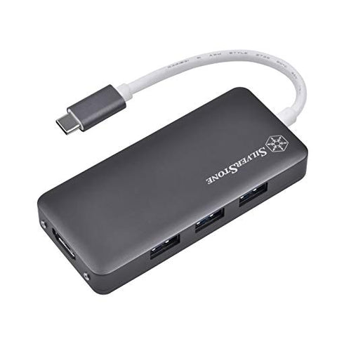 USB 3.1 Type-C Gen1 to Type-C to USB 3.1 Gen 1 Type-A x3 HDMI V1.4 x1 Type-C PD x1 adapter charcoal