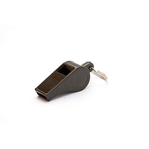 Kemp USA 9&#34; Black All-Around Sports Plastic Pea Whistle with Key Hook