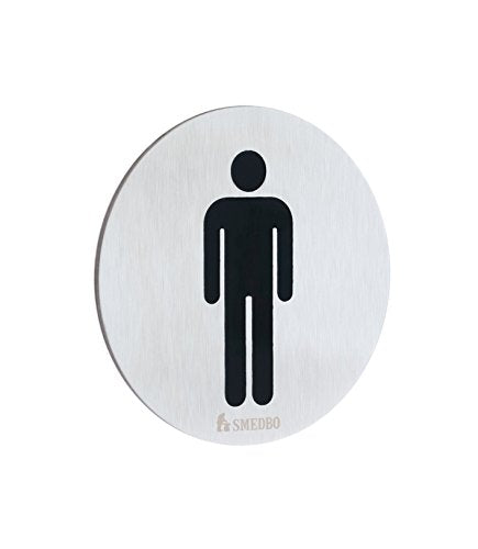 BATH SIGN GENTLEMAN BRUSHED STAINLESS STEEL