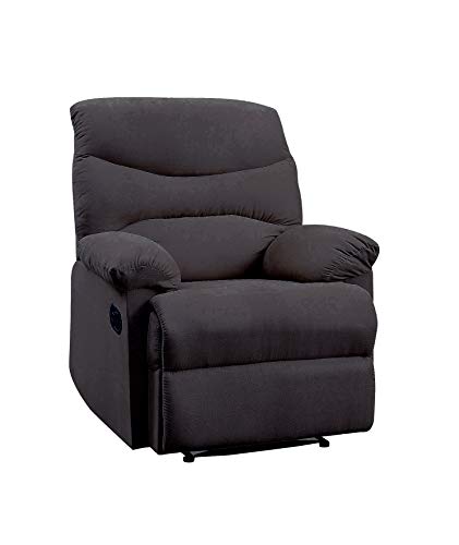 ACME Furniture Acme Arcadia Recliner, Light Brown woven Fabric