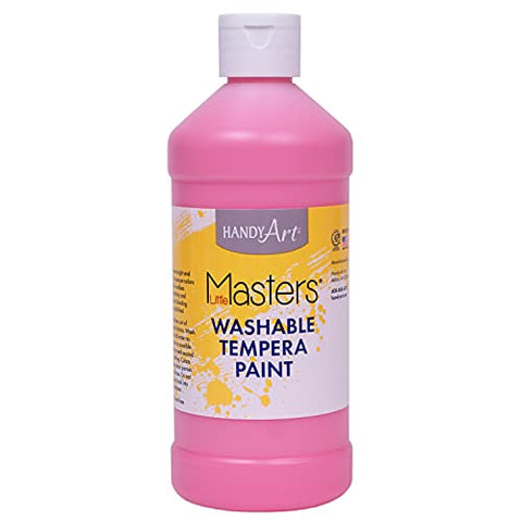 Handy Art Little Masters Washable Tempera Paint, Pink, 16 oz, (RPC211722)