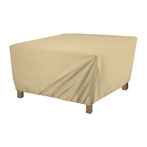 Classic Accessories Terrazzo Water-Resistant 26 Inch Square Ottoman/Coffee Table Cover, Outdoor Ottoman Cover