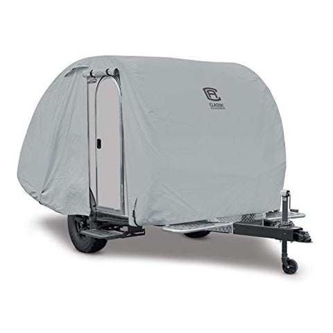 Classic Accessories Over Drive PermaPRO Teardrop Trailer Cover, Fits 10&#39; - 12&#39;L x 6&#39;W T@b &amp; Clam Shell Trailers