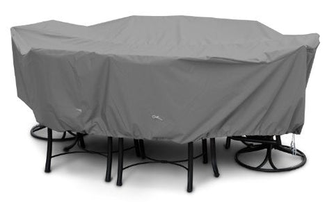 KoverRoos Weathermax 81452 X-Large Dining Set Cover, 132 by 74 by 28-Inch, Charcoal