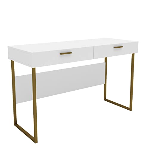 Bs Canada Import Decor Olympia White 2-Drawer Writing Desk BS-100027