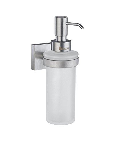 HOUSE HOLDER WITH GLASS SOAP DISPENSER BRUSHED CHROME