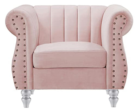 Westwood Pink Tufted Velvet Accent Chair