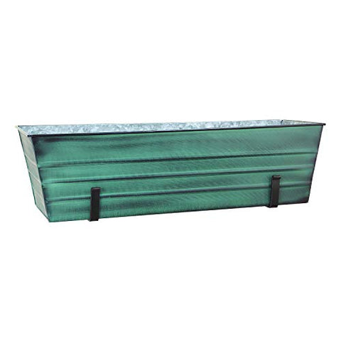 Large Green Flower Box- Wall Brackets