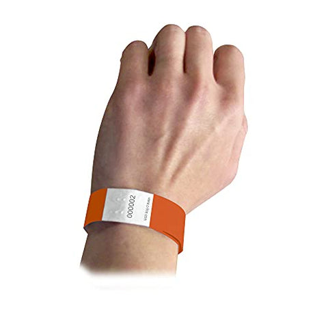 SECURITY WRISTBANDS ORANGE 100/PK