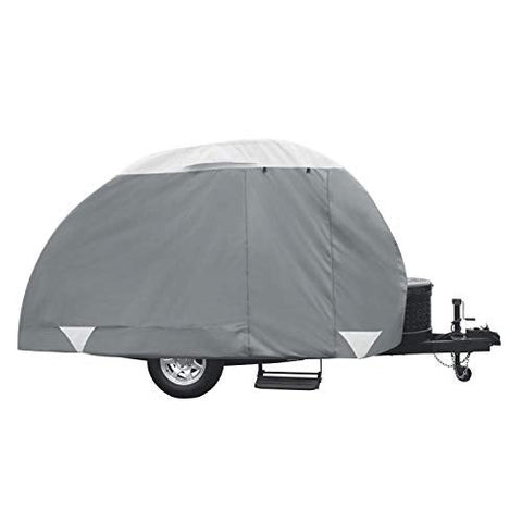 Classic Accessories Over Drive PolyPRO3 Deluxe Teardrop Trailer Cover, Fits up to 8&#39; Trailers (80-296-143101-RT)