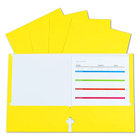 LAMNATD PAPR PORTFOLIOS YELLW 25/BX 2-POCKET