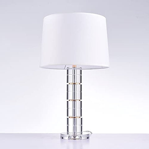 Pasargad Home Catalina Collection Metal &amp; Crystal Table Lamp Lights