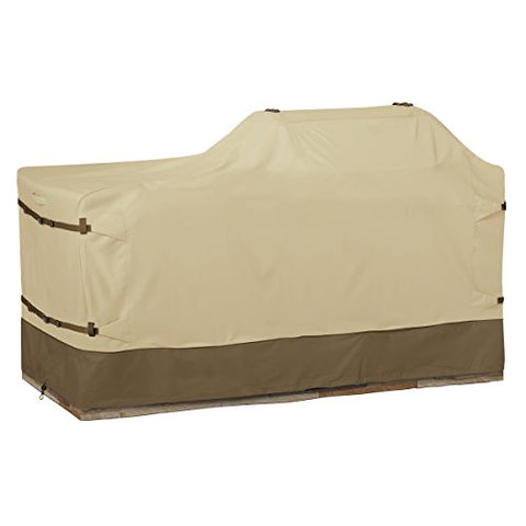 Classic Accessories Veranda Water-Resistant BBQ Grill Cover for 98 Inch Island with Left or Right Grill Head