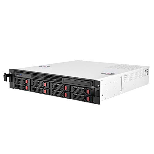 Silverstone RM21-308 2U Rackmount Server Case with 8 X 3.5 Hot Swap Bays Micro-ATX Support RM21-308-x