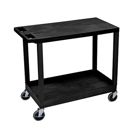 32 in. x 18 in. Tub Cart - Two Shelves - Black