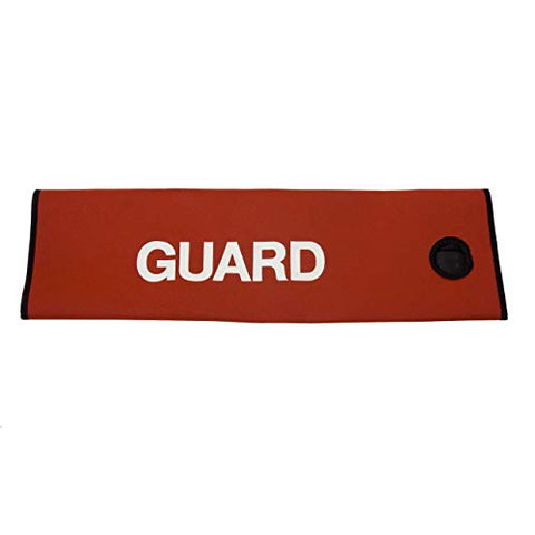 Kemp USA 27.75&#34; Scarlet Red and White Rescue Tube Cover with Seal Easy Mask Hole Screened and Guard