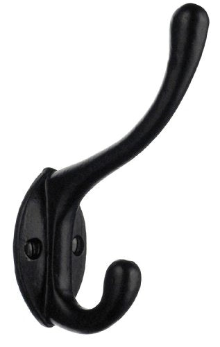 COAT AND HAT HOOK BLACK WROUGHT IRON