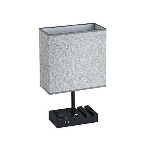 17 in.Table Lamp with USB Port and Charging Dock