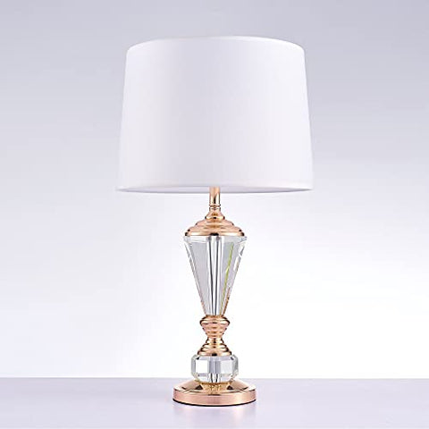 Pasargad Home Luxus Collection Metal &amp; Crystal Table Lamp Lights