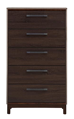 Magnolia Brown 5 Drawer Chest of Drawers (30.2 in L. X 15.5 in W. X 52.5 in H.)