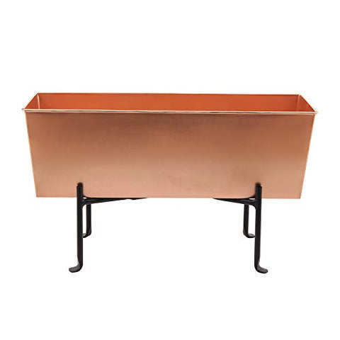 Copper Flower Box with Folding Stand