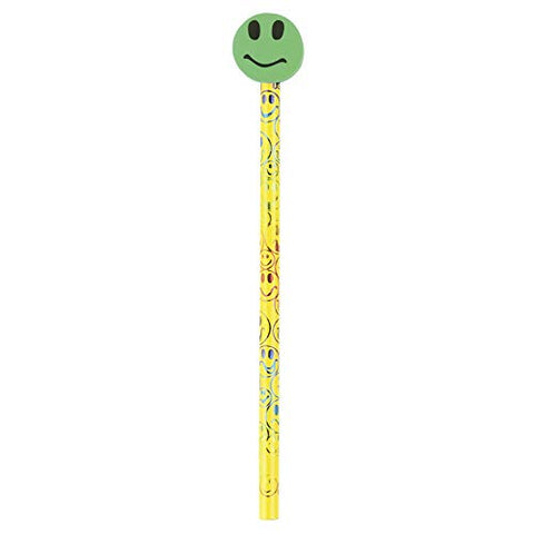 Pencil Eraser Topper Smiley Face Writeons