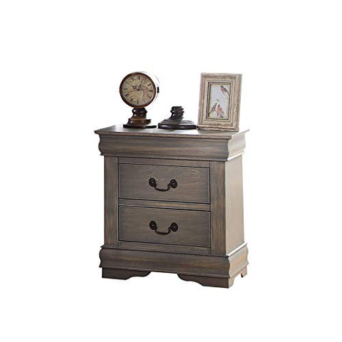 ACME Louis Philippe Nightstand - 23863 - Antique Gray