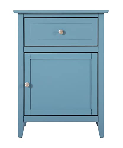 Lzzy 1-Drawer Teal Nightstand (25 in. H x 15 in. W x 19 in. D)