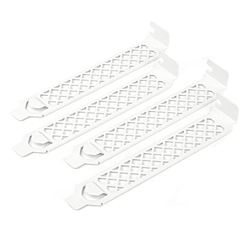 Vented PCI Slot Cover Plate 4 pcs in one Pack White Improves cooling performance for Fully opened expansion slots Cases