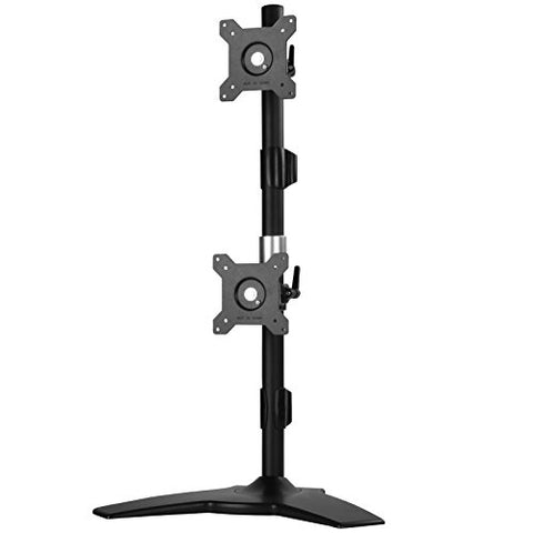 Vertical dual LCD monitor desk stand support up to 24 inch LCD monitor