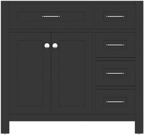 Norwalk 36 inch Drawer Vanity ESPRESSO with No Top