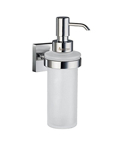 HOUSE HOLDER WITH GLASS SOAP DISPENSER CHROME