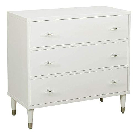 Modern White Three Drawer Chest