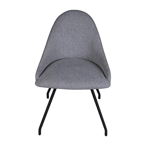 Ouuuhlala Ice Harmony Urban Grey Upholstery Dining Chair Round Legs (Set of 2)