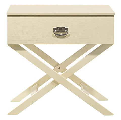 Xavier 1-Drawer Beige Nightstand (25 in. H x 16 in. W x 27 in. D)