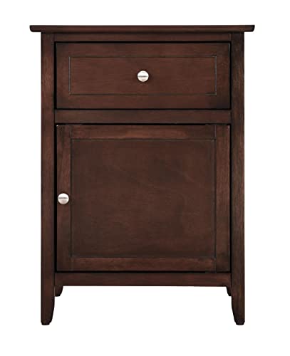 Lzzy 1-Drawer Cappuccino Nightstand (25 in. H x 15 in. W x 19 in. D)