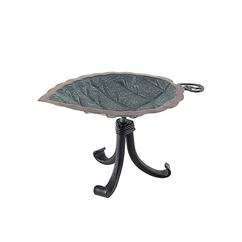 Aspen Leaf Birdbath- Tripod Stand