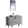 Fresca Torino 48&#34; Gray Modern Bathroom Vanity w/ 2 Side Cabinets &amp; Integrated Sink