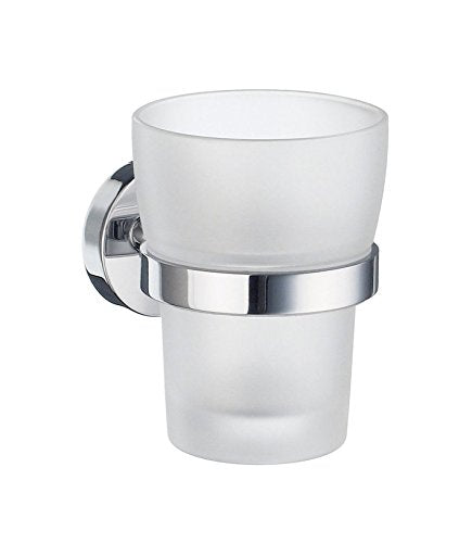 HOME HOLDER WITH GLASS TUMBLER CHROME