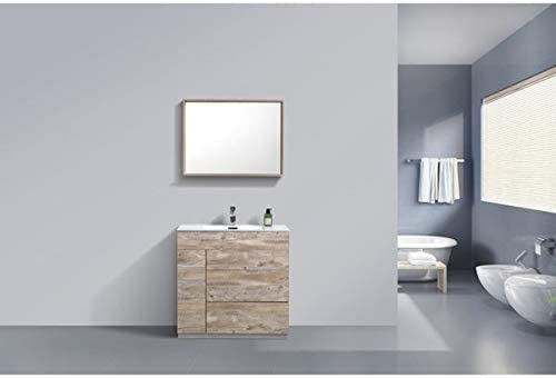 Milano 36Inch Nature Wood Modern Bathroom Vanity