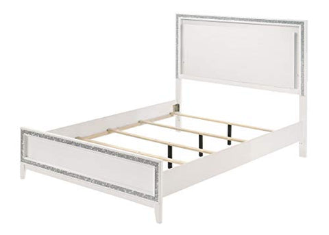 Haiden LED & White Finish Eastern King Bed - 28447EK