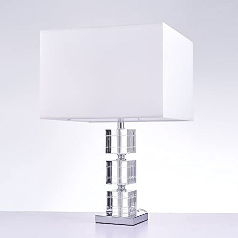 Pasargad Home Fredo Collection Metal &amp; Crystal Table Lamp Lights