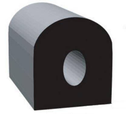 .5 X .5 foot D foot EPDM BLK 50 foot